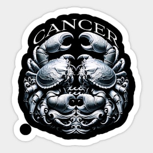 Intuitive Cancer Zodiac Crab & Water Element Sticker